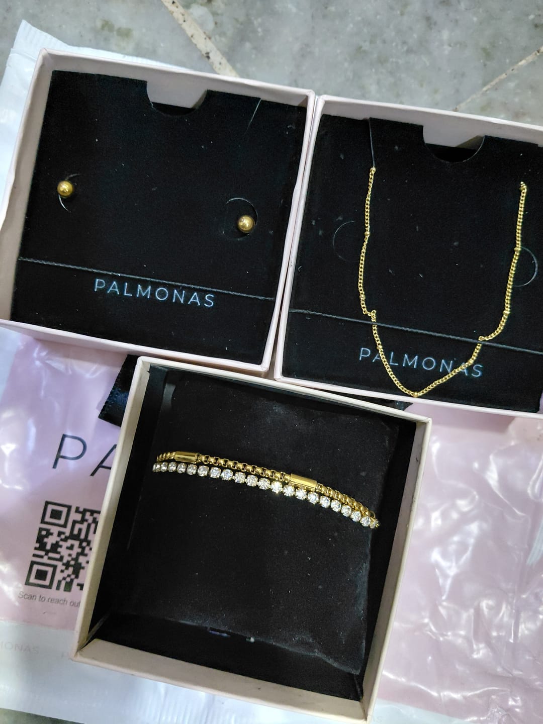 Customer photo review of Golden Glamour Layered Bracelet