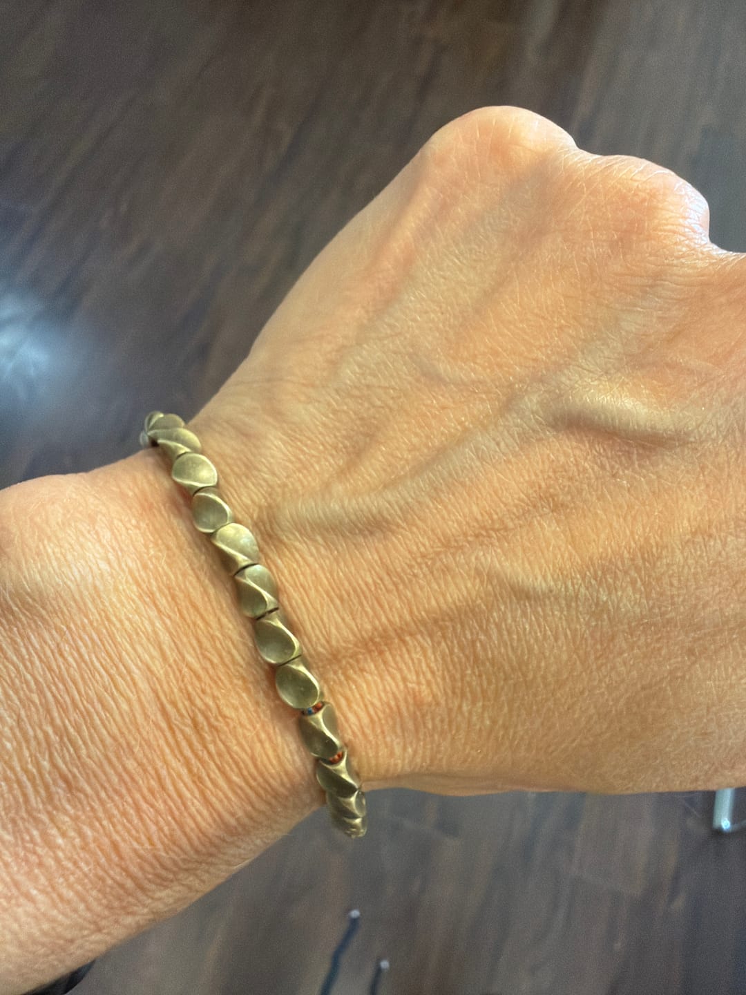 Customer photo review of Bracelet Tibétain en Perles de Cuivre