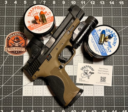 Customer photo review of SnapPoint 9mm Snap Caps (Set of 20)– Real-Weight Dry Fire Dummy Rounds w/ SnapPlug Primer
