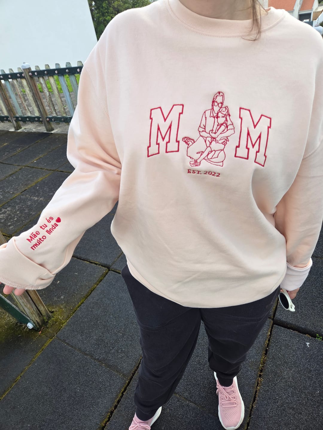 Customer photo review of Sweat MOM c/ Retrato Line Art