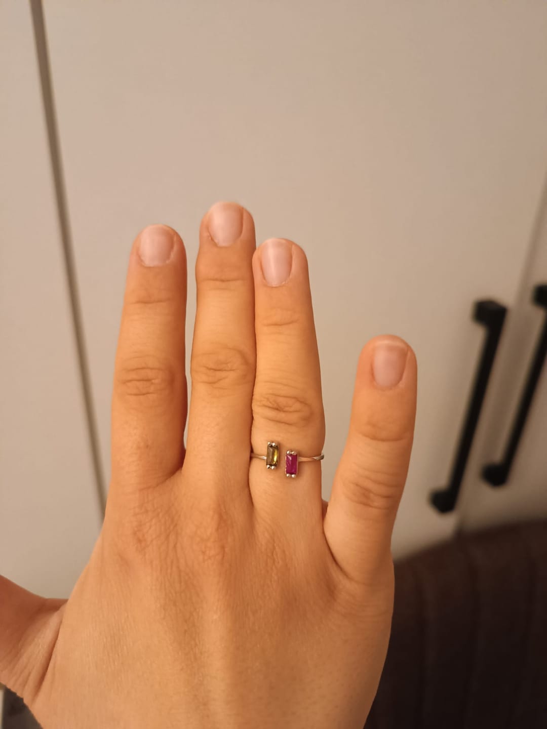 Customer photo review of İkili Doğum Taşı Gümüş Yüzük