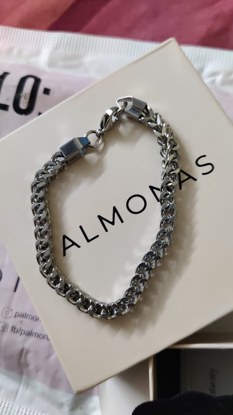 Customer photo review of Minimalist Silver Bracelet