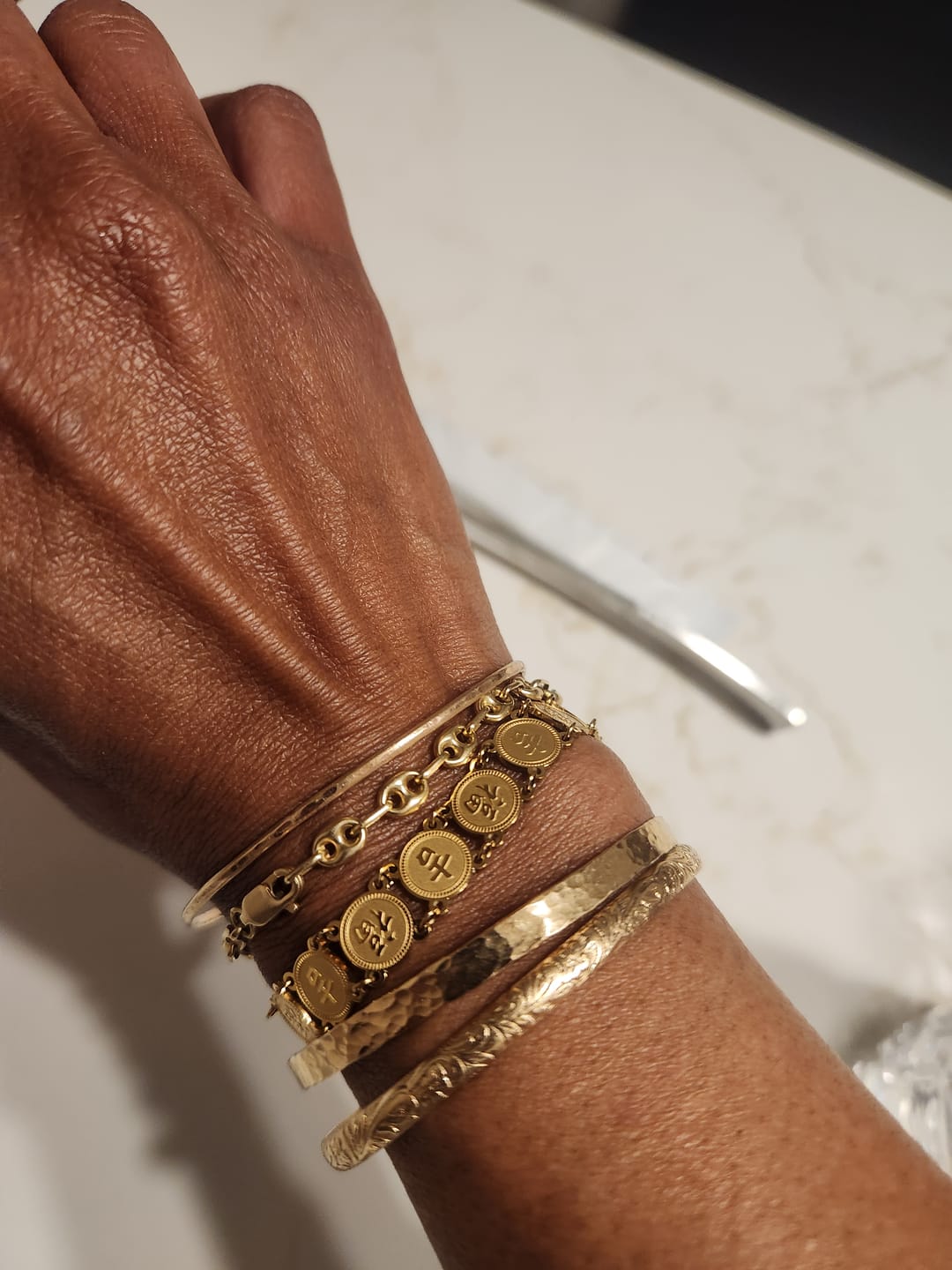 Customer photo review of Lucky Coin Bracelet
