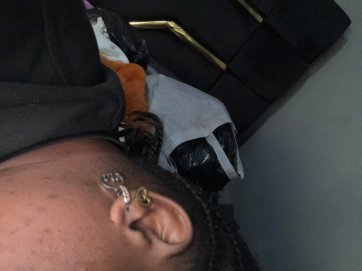 Customer photo review of Gold Thando Studs