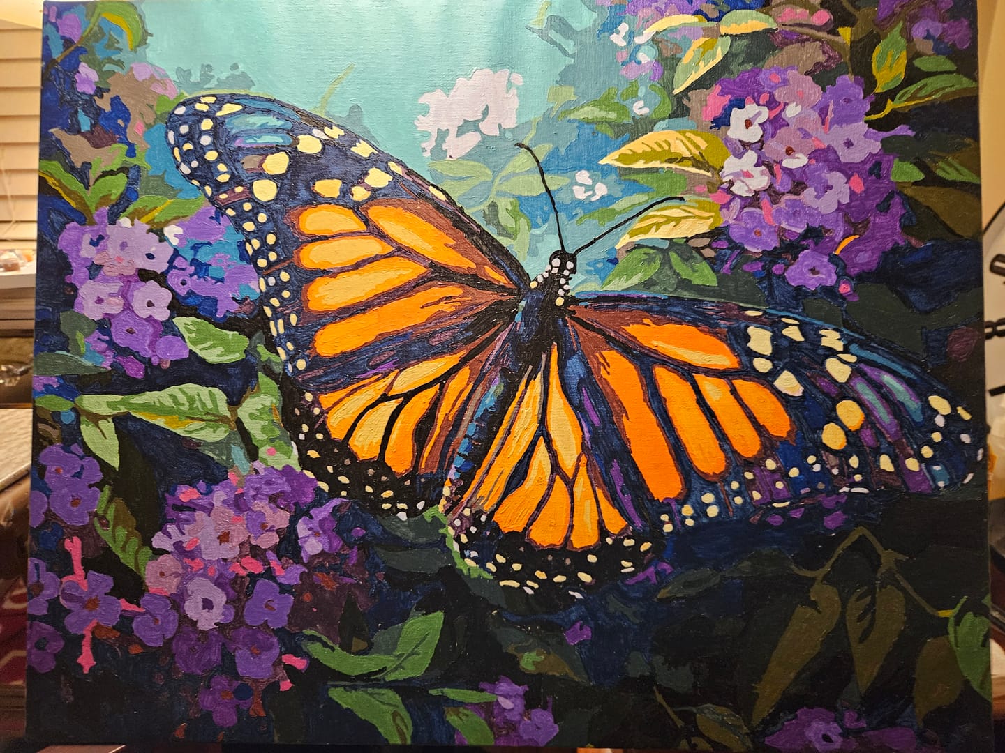 Customer photo review of Monarch Butterfly Painting