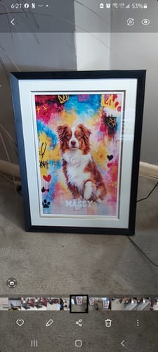 Customer photo review of Personalized Poster With Dog or Cat - Graffiti