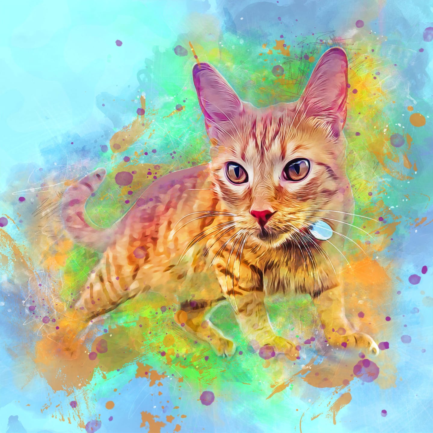 Customer photo review of Custom Portrait Wall Art - BlossomTail