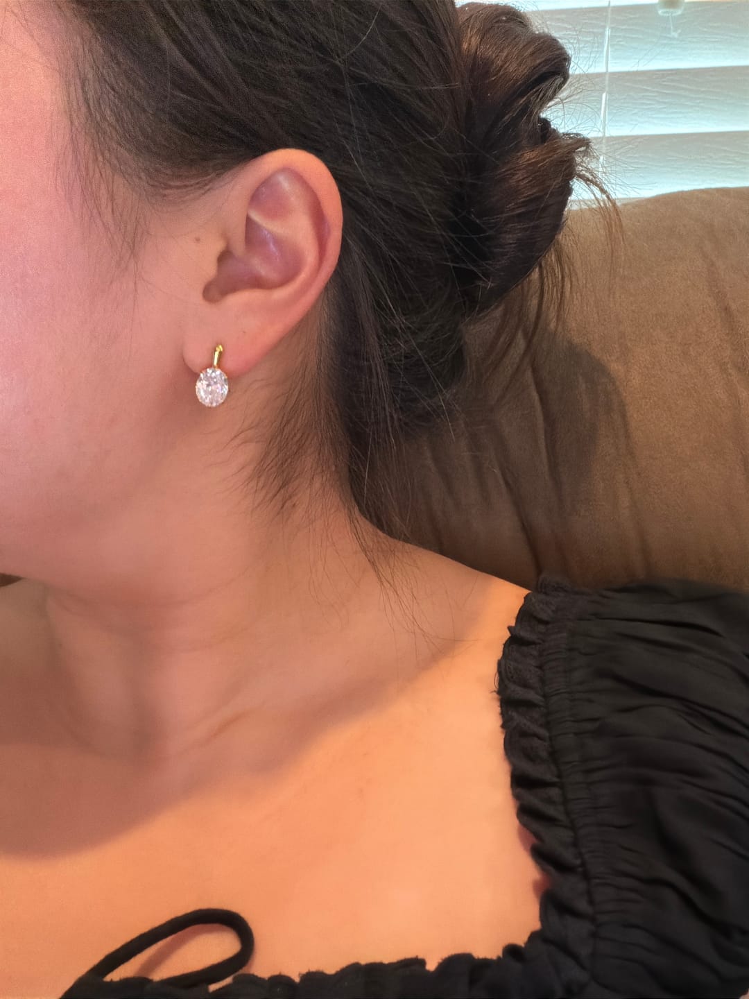 Customer photo review of The Romy Earrings
