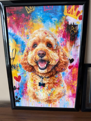 Customer photo review of Personalized Poster With Dog or Cat - Graffiti