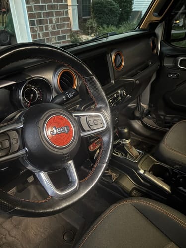 Customer photo review of Steering Wheel Overlay Graphic - Topography with Colored Background