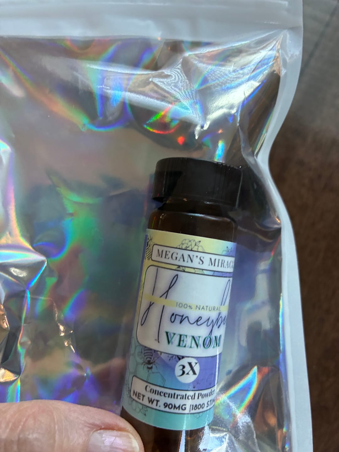 Customer photo review of Natural Grade Bee Venom Powder Vials