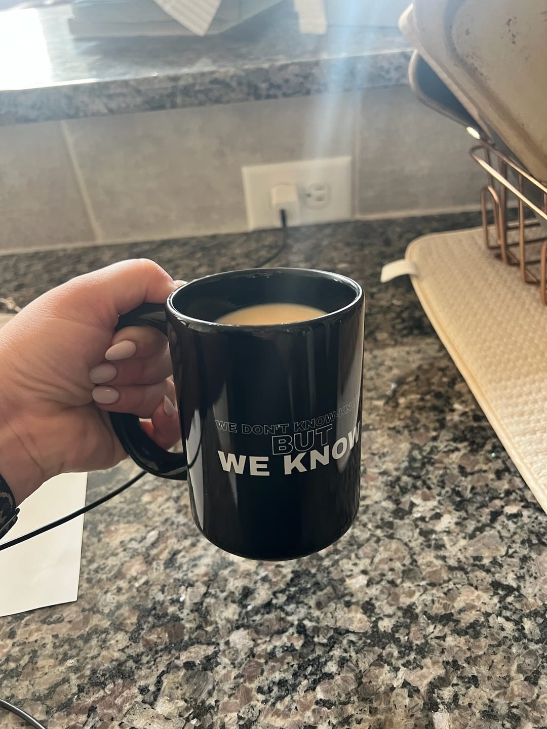 Customer photo review of We Know Mug