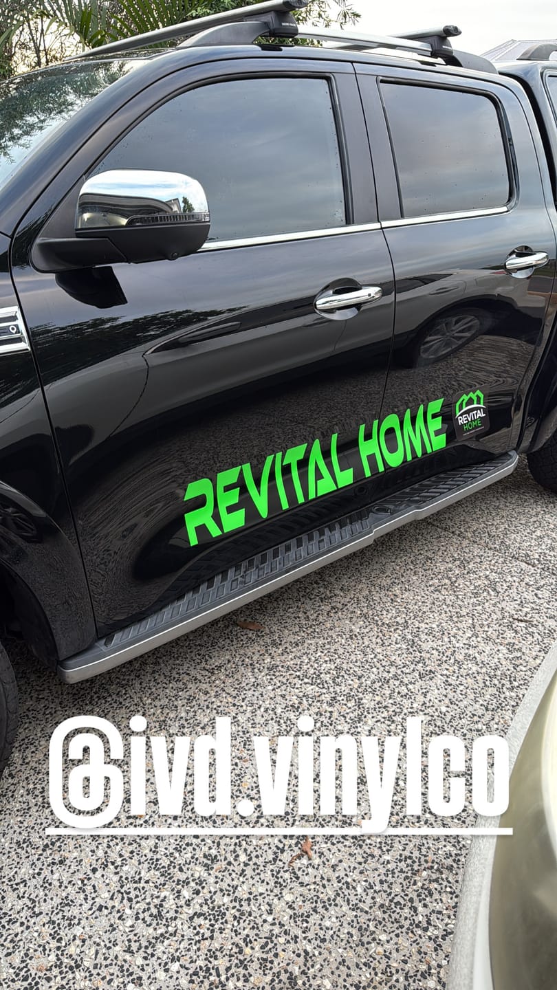 Customer photo review of Custom Business Name Door Banners (Pair)
