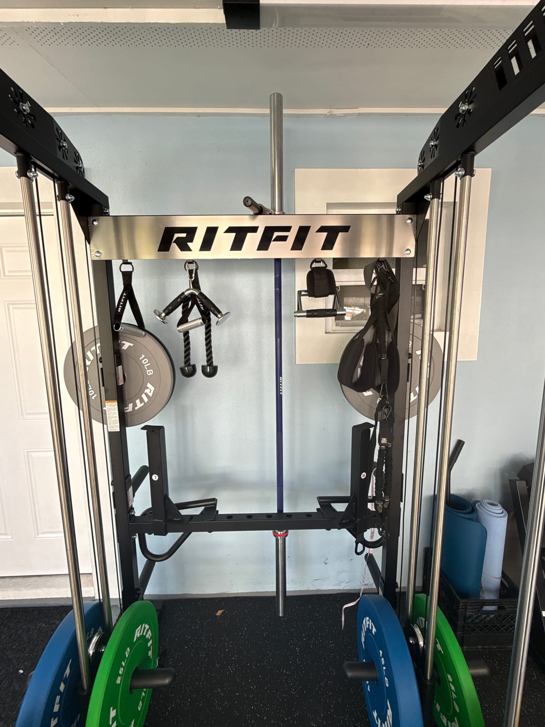 Customer photo review of RitFit Patriotic Star Olympic Bar 20KG