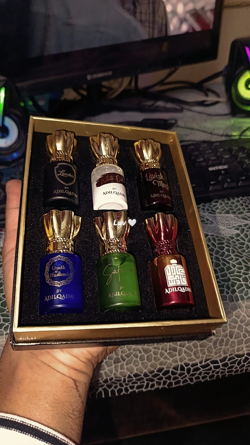 Customer photo review of Assorted Luxury Attar Perfume Gift Set (6 × 5.5Ml)