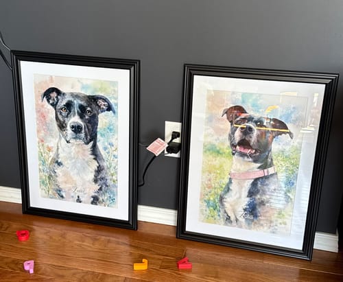 Customer photo review of Personalized Poster With Dog or Cat - Watercolor