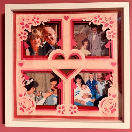 Customer photo review of Valentine Personalized Family Name Box Paper cut File