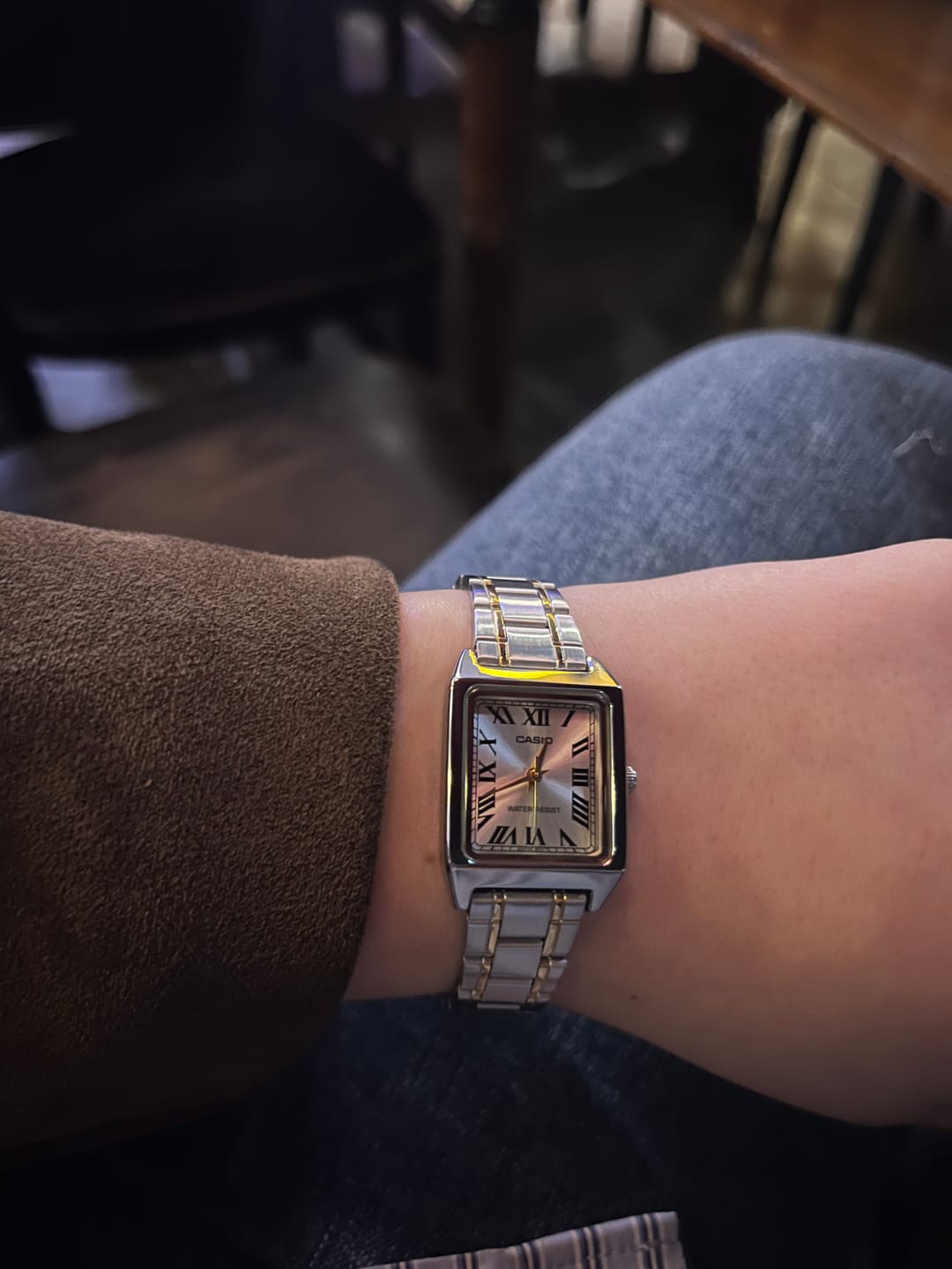 Customer photo review of Reloj Casio Tank Análogo LTP-V007SG-9BUDF Acero Champaña