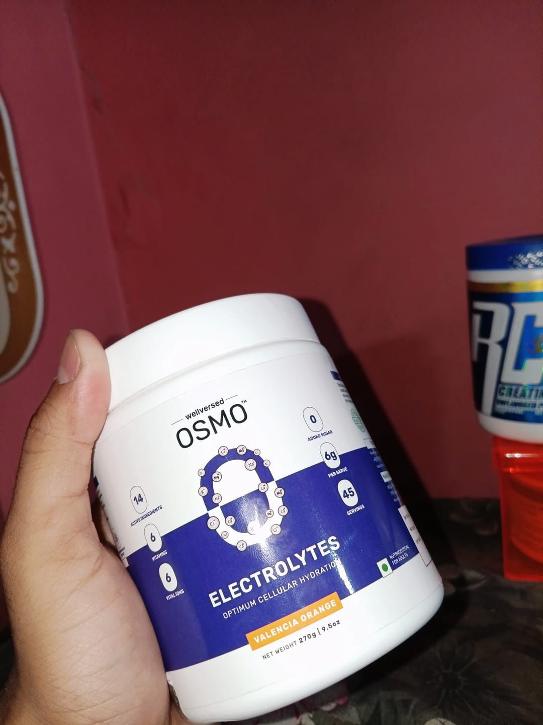 Customer photo review of OSMO - Electrolyte Hydration Blend (Advanced Salts + Taurine & Vitamins) | Valencia Orange Flavour (270g, 45 servings)