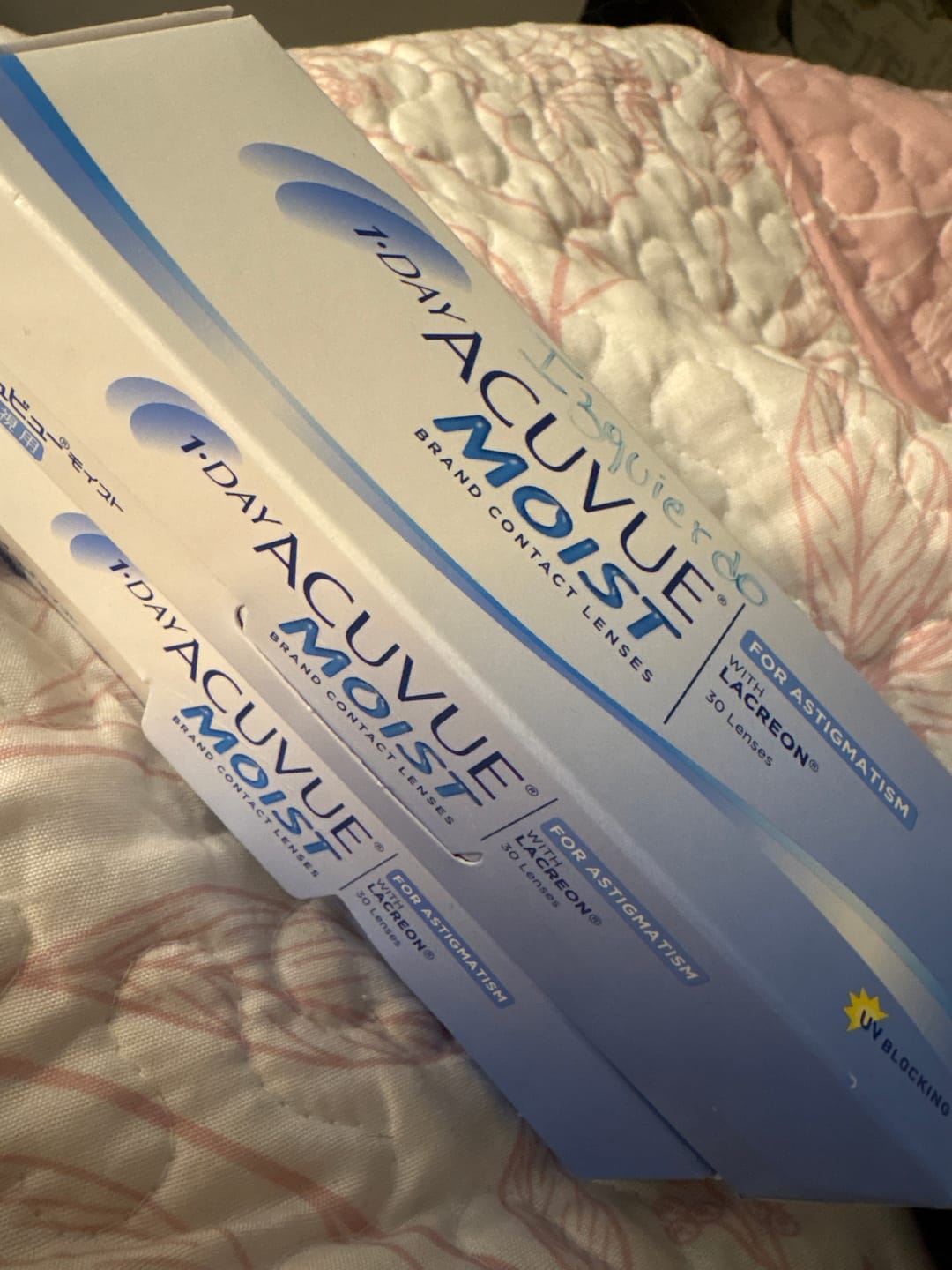 Customer photo review of Acuvue 1-Day Astigmatísmo (tórico) Moist con Lacreon