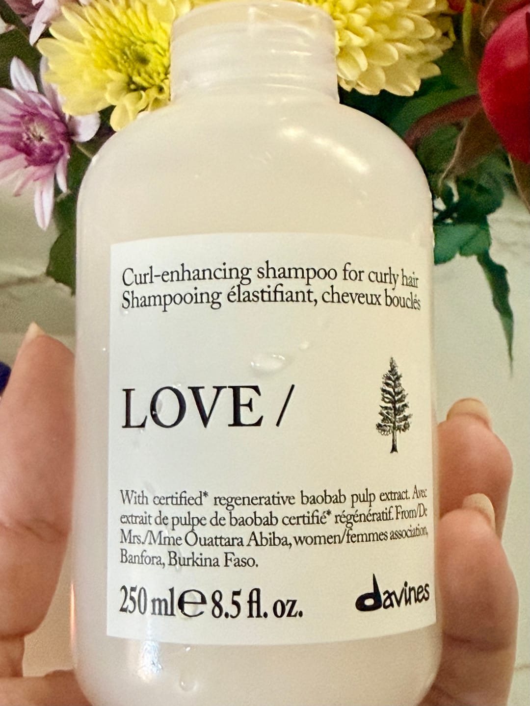 Customer photo review of LOVE CURL Shampoo