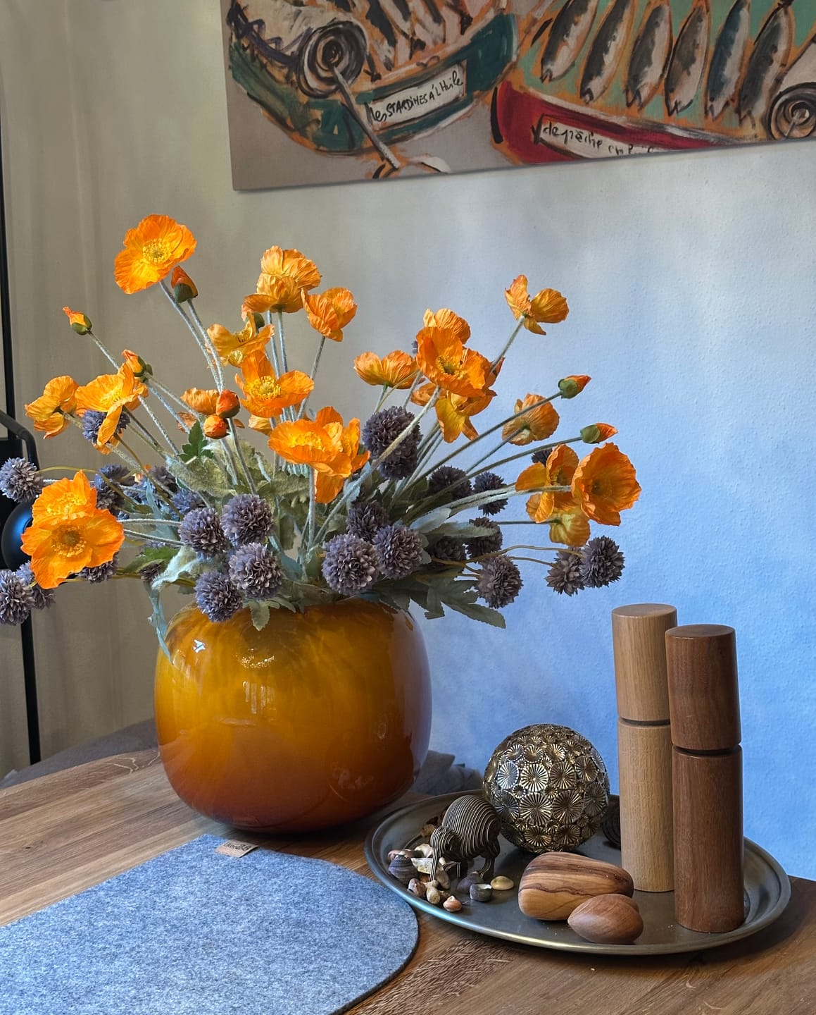Customer photo review of Zijden Klaprozen - Licht oranje
