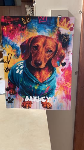 Customer photo review of Personalised Poster With Dog or Cat - Graffiti