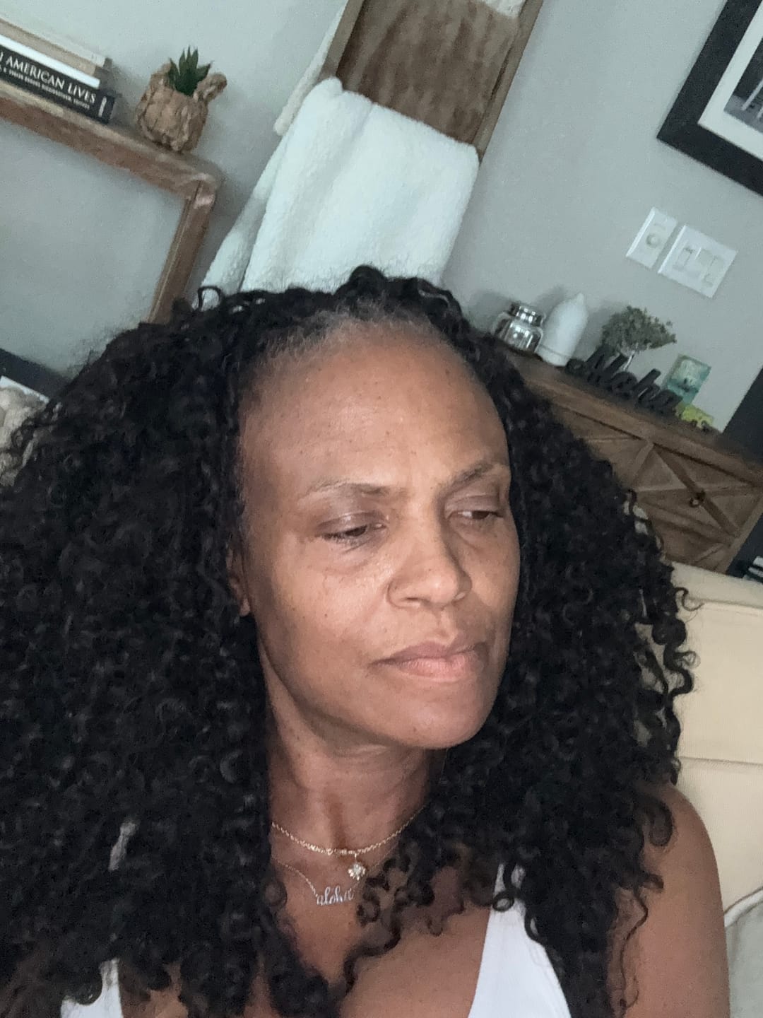 Customer photo review of Water Deep Wave Feather Crochet Hair