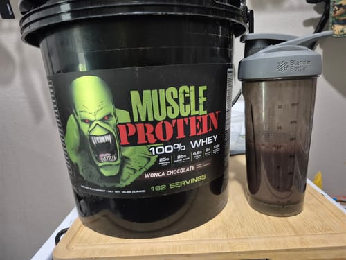 Customer photo review of Whey Protein Powder Bucket