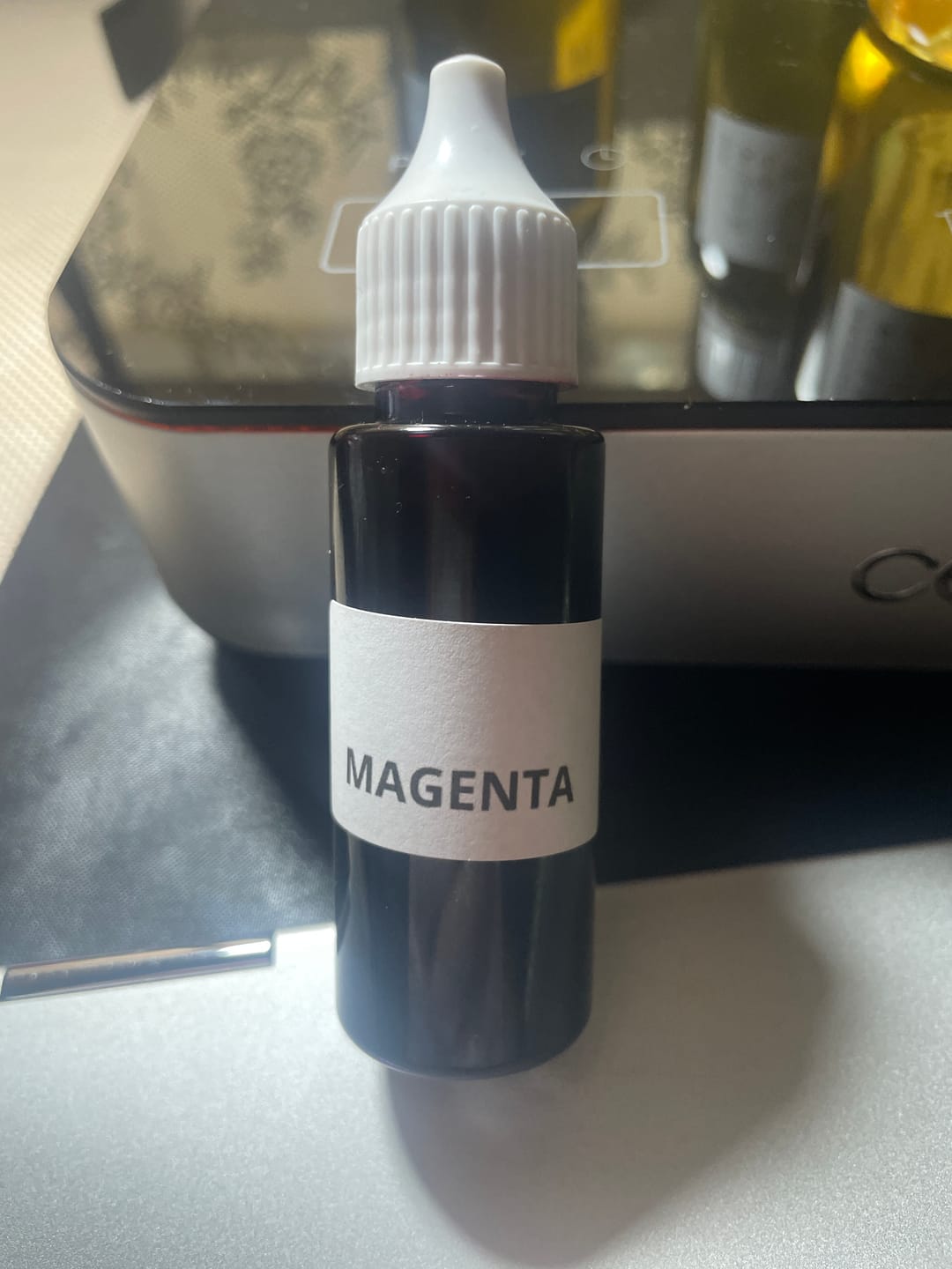 Customer photo review of Colorante líquido para velas MAGENTA