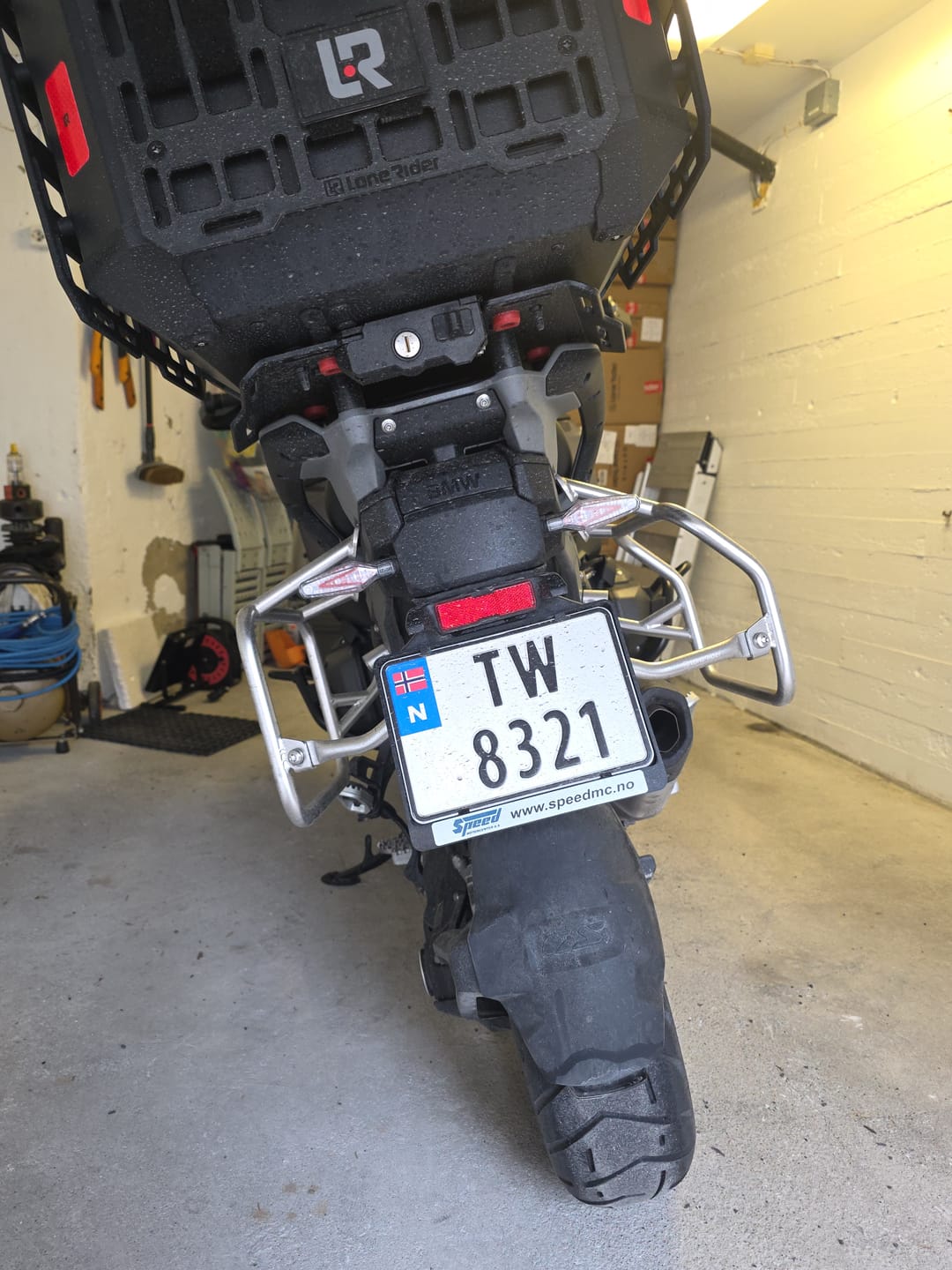Customer photo review of MotoRacks – Motorcycle Luggage Pannier Racks