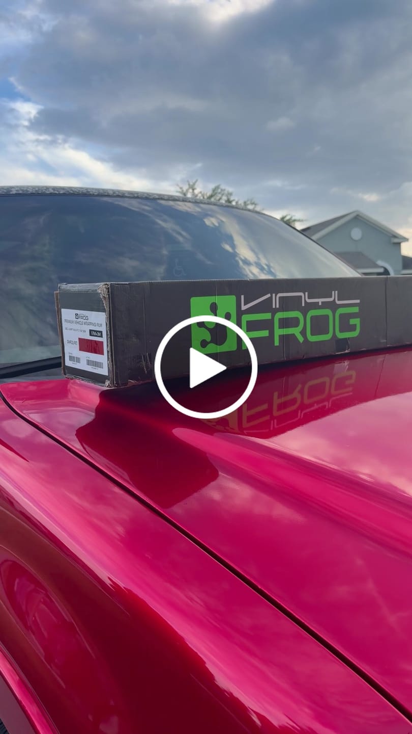 Customer video review of Glossy Metallic Vampire Red Vinyl Wrap