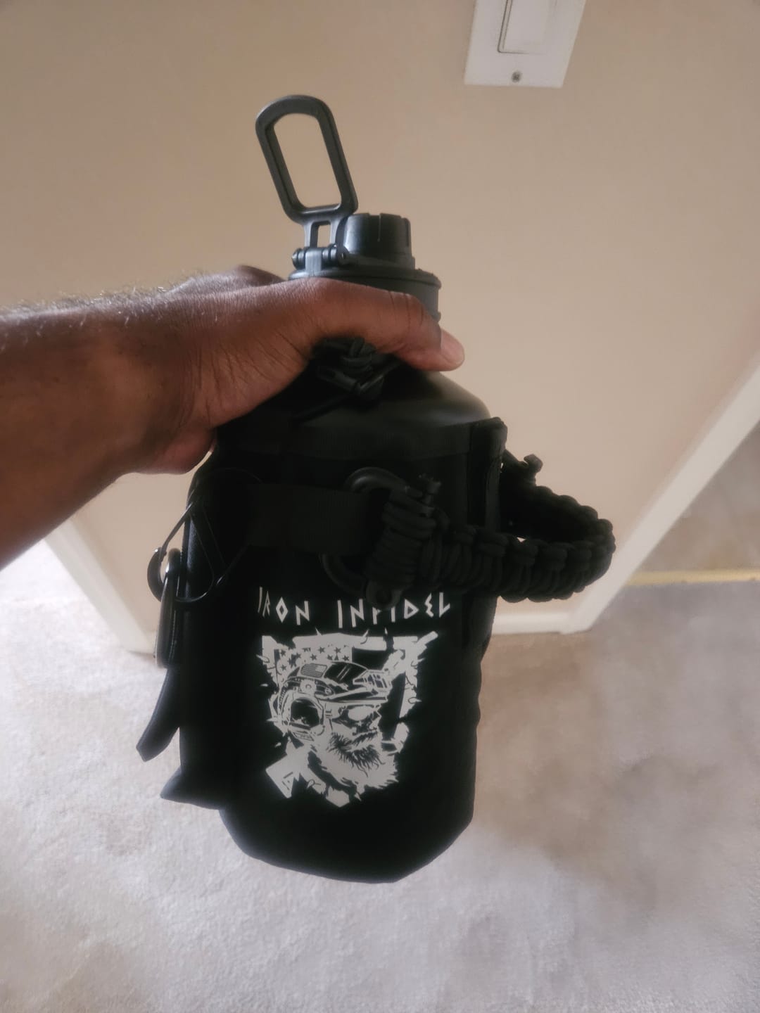 Customer photo review of 64oz Battle Bottle Sleeves