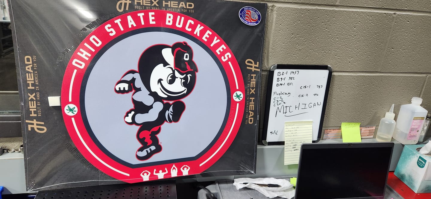 Customer photo review of VARSITY Collection -Ohio State Brutus SINGLE Layer Wall Art