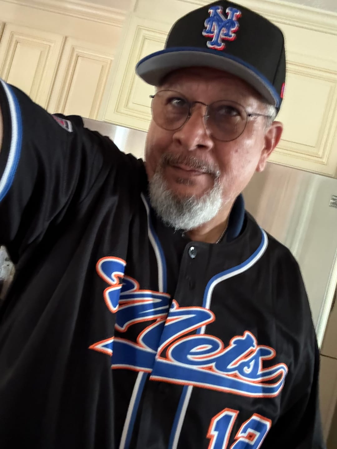 Customer photo review of Custom Black Royal-Orange Classic Style Authentic Baseball Jersey