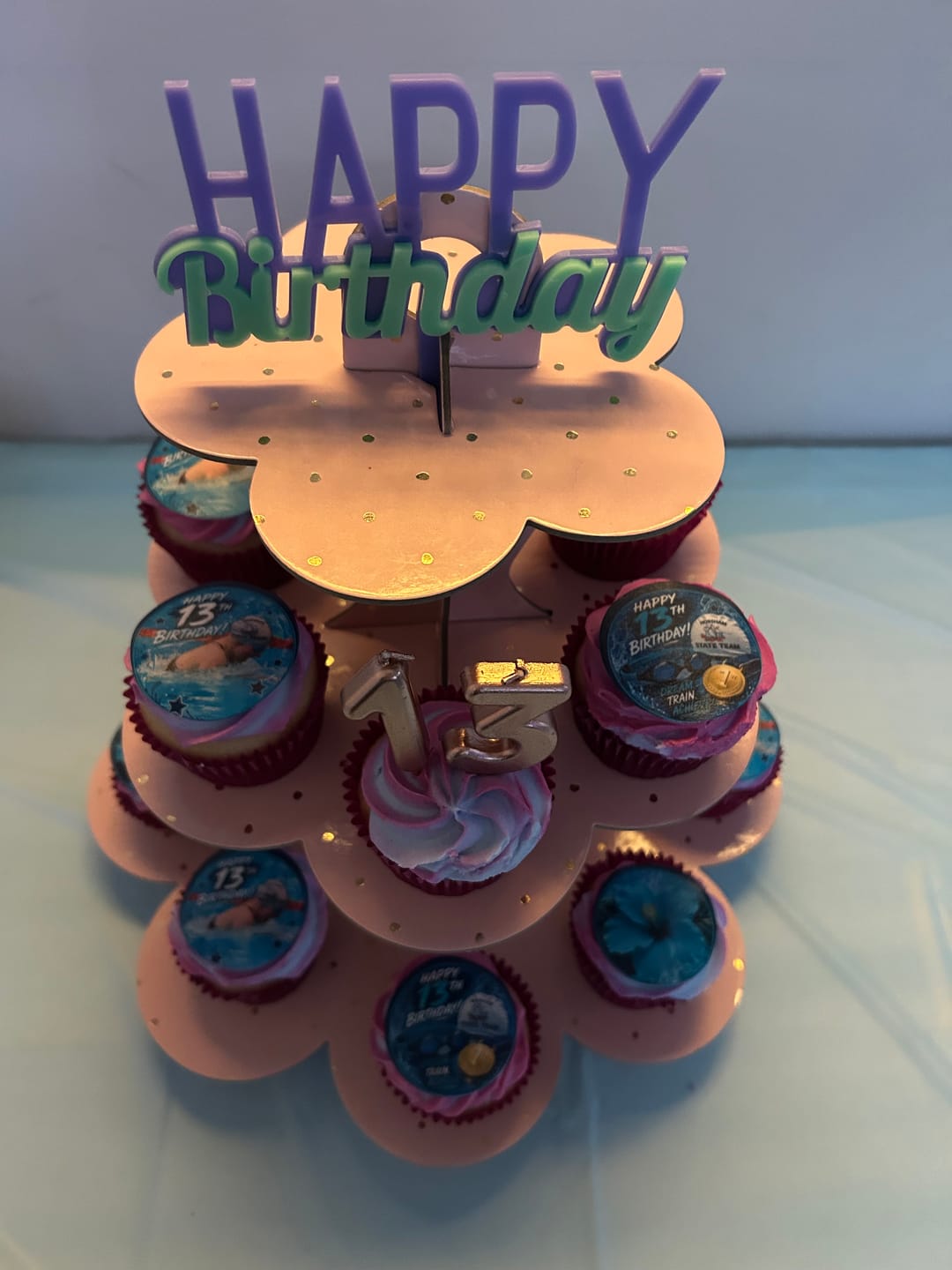 Customer photo review of 15 x 5 cm Pre-cut Standard Cupcake Custom Edible Icing Images