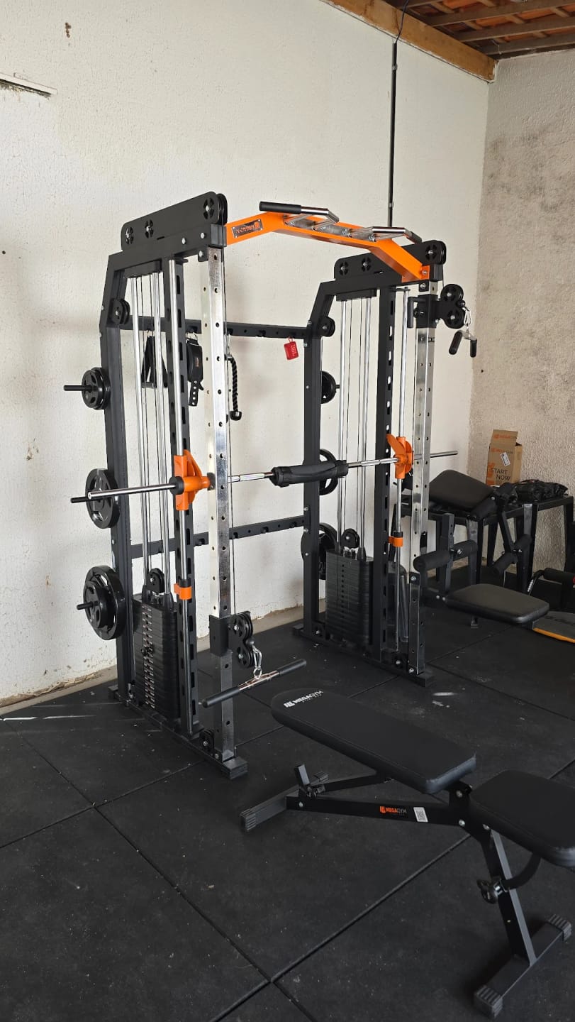 Customer photo review of Multi Crossover Smith Com Rack Integrado + Barra Guiada