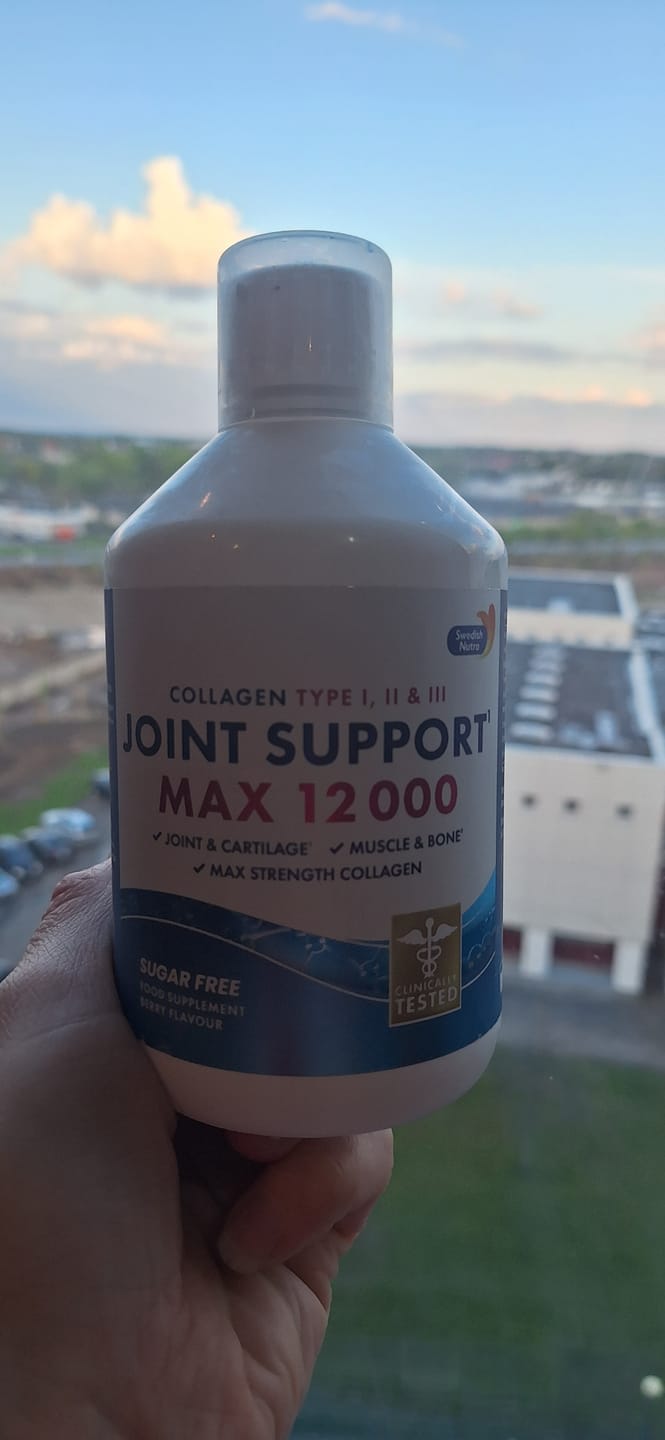 Customer photo review of Swedish Nutra – Collagen Joint Support MAX,  12 000 mg skystas jūrinis kolagenas sąnariams, 500 ml