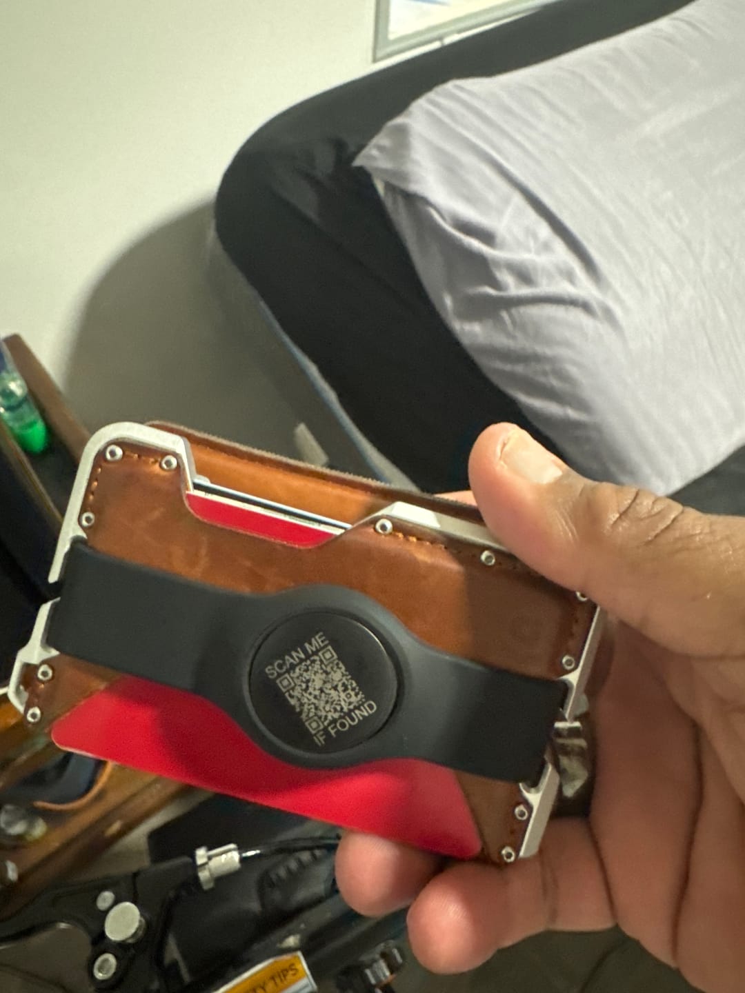 Customer photo review of AIRTAG HORIZONTAL WALLET BANDS (D-Series and T-Series Wallets)