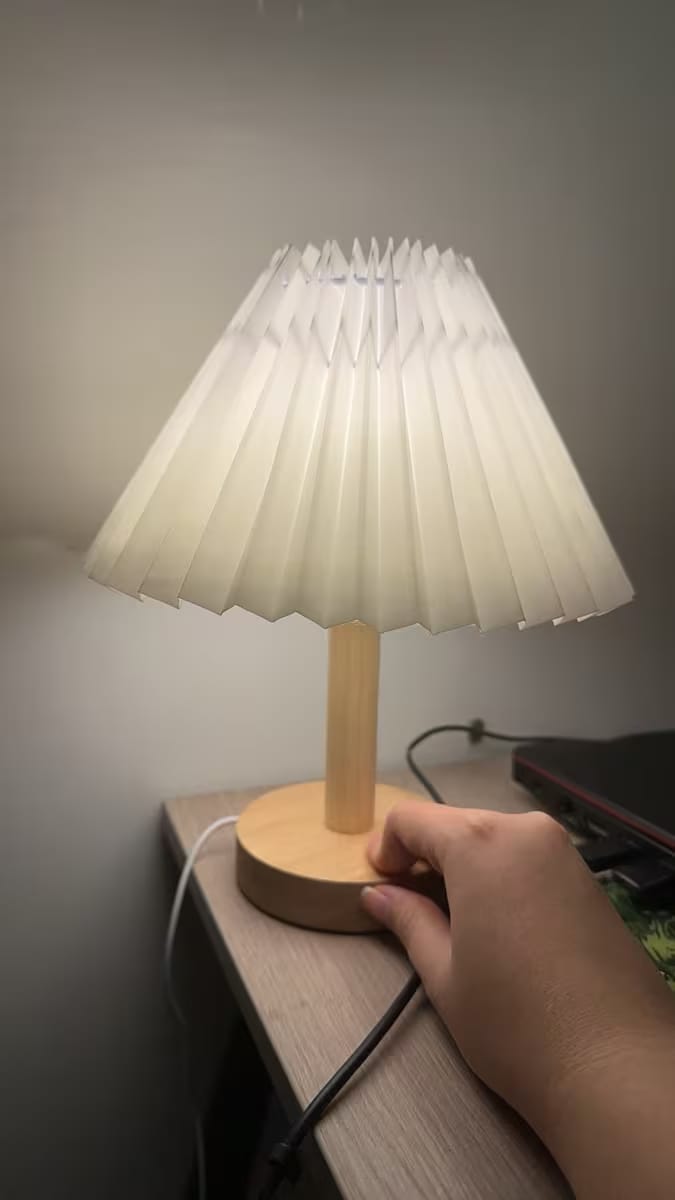 Customer photo review of Emy Pleated Table Lamp