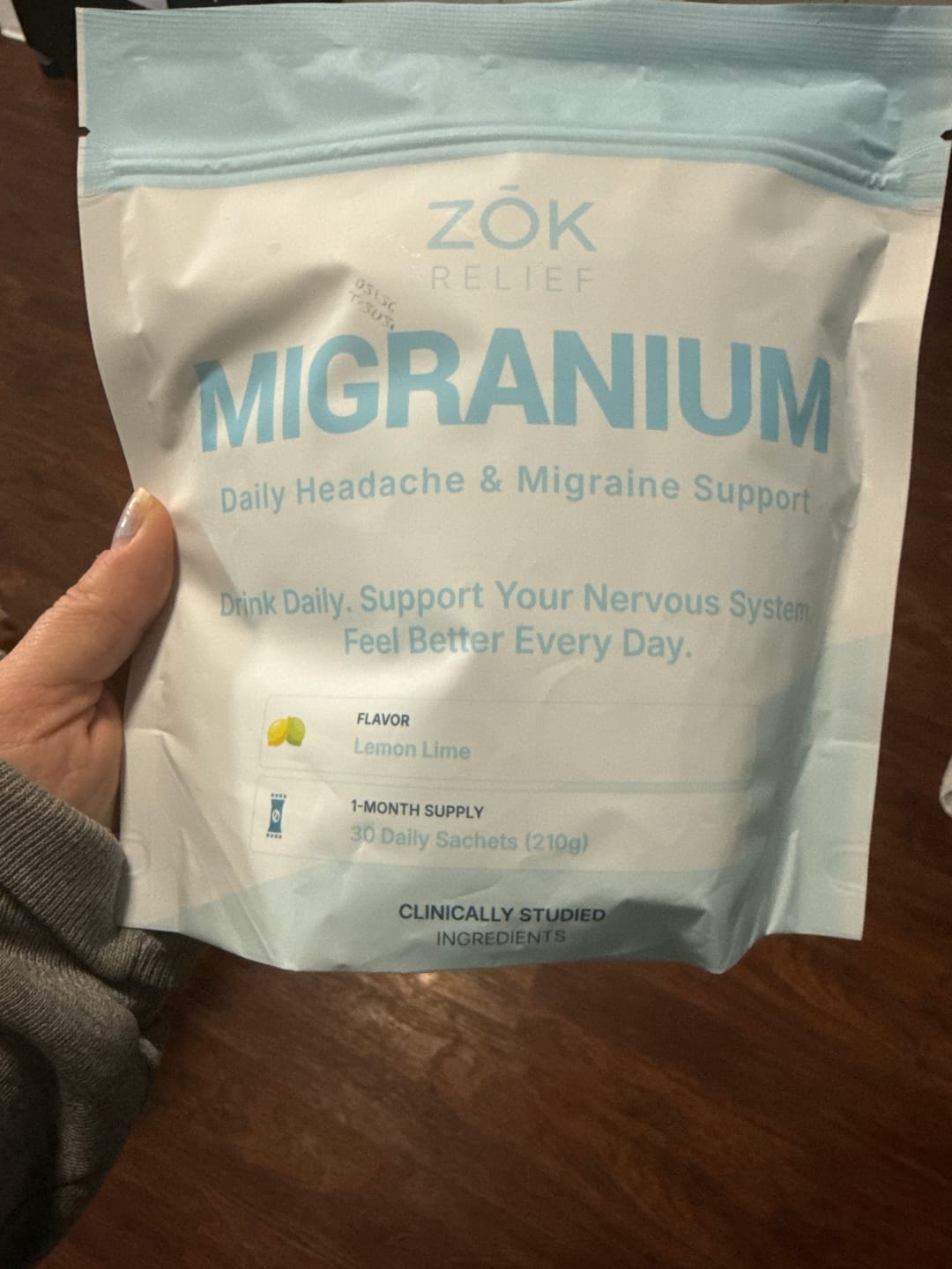 Customer photo review of Migranium Daily - World’s 1st Anti-Migraine Super Formula for Headaches + Brain Fog + Stress