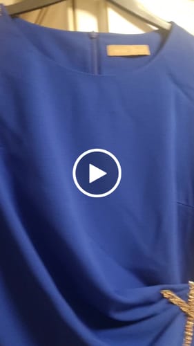 Customer video review of Elegant Hand-Beaded Crystal Dress - Royal Blue & Burgundy
