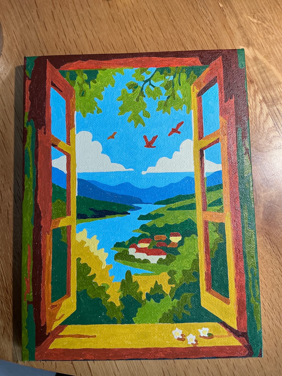 Customer photo review of 6 Mini Paintings - Colorful Windows Set