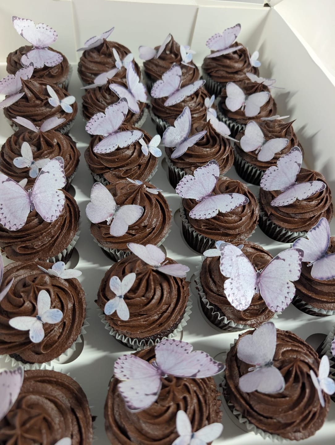 Customer photo review of Purple Edible Wafer Butterflies - Mix sizes - 24pcs