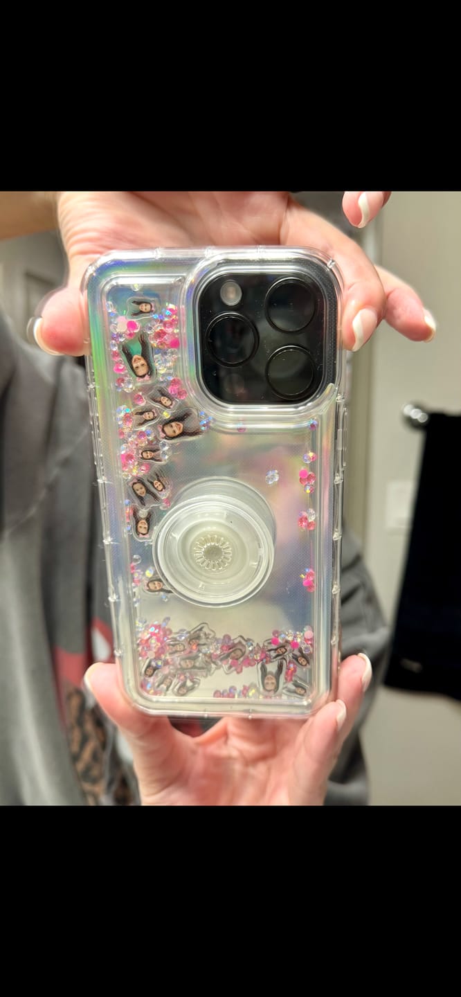 Customer photo review of Shaker Case™ with Custom Charms