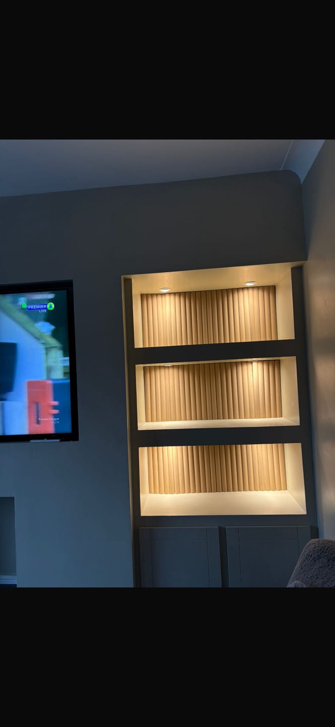 Customer photo review of Paintable MDF Wall Panel 240cm x 60cm