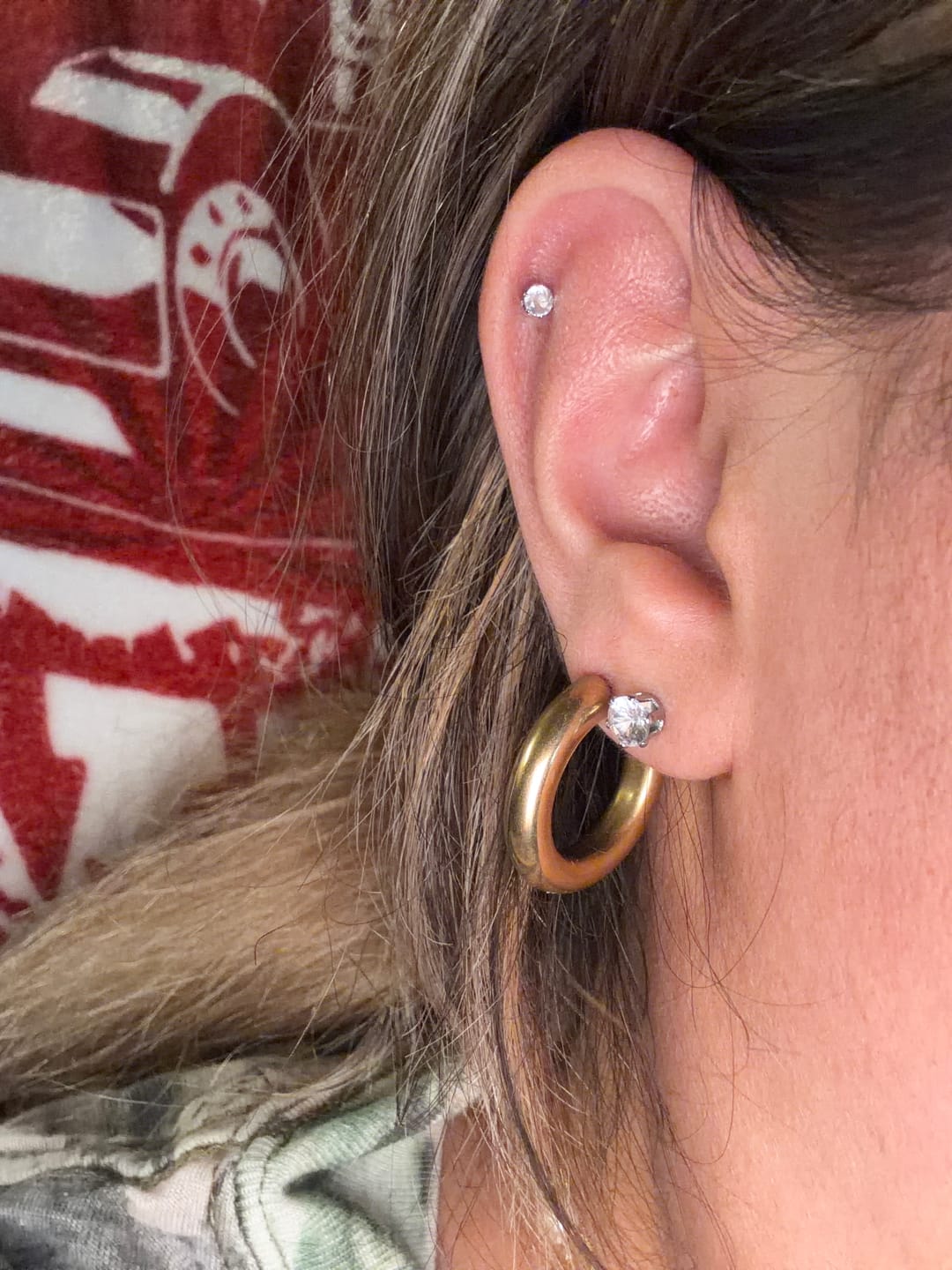 Customer photo review of Constellation Stud Set (set of 5 Pairs)