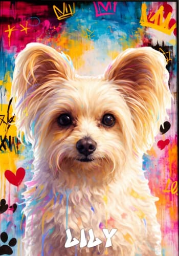 Customer photo review of Personalised Poster With Dog or Cat - Graffiti