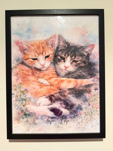 Customer photo review of Personalised Poster With Dog or Cat - Watercolour
