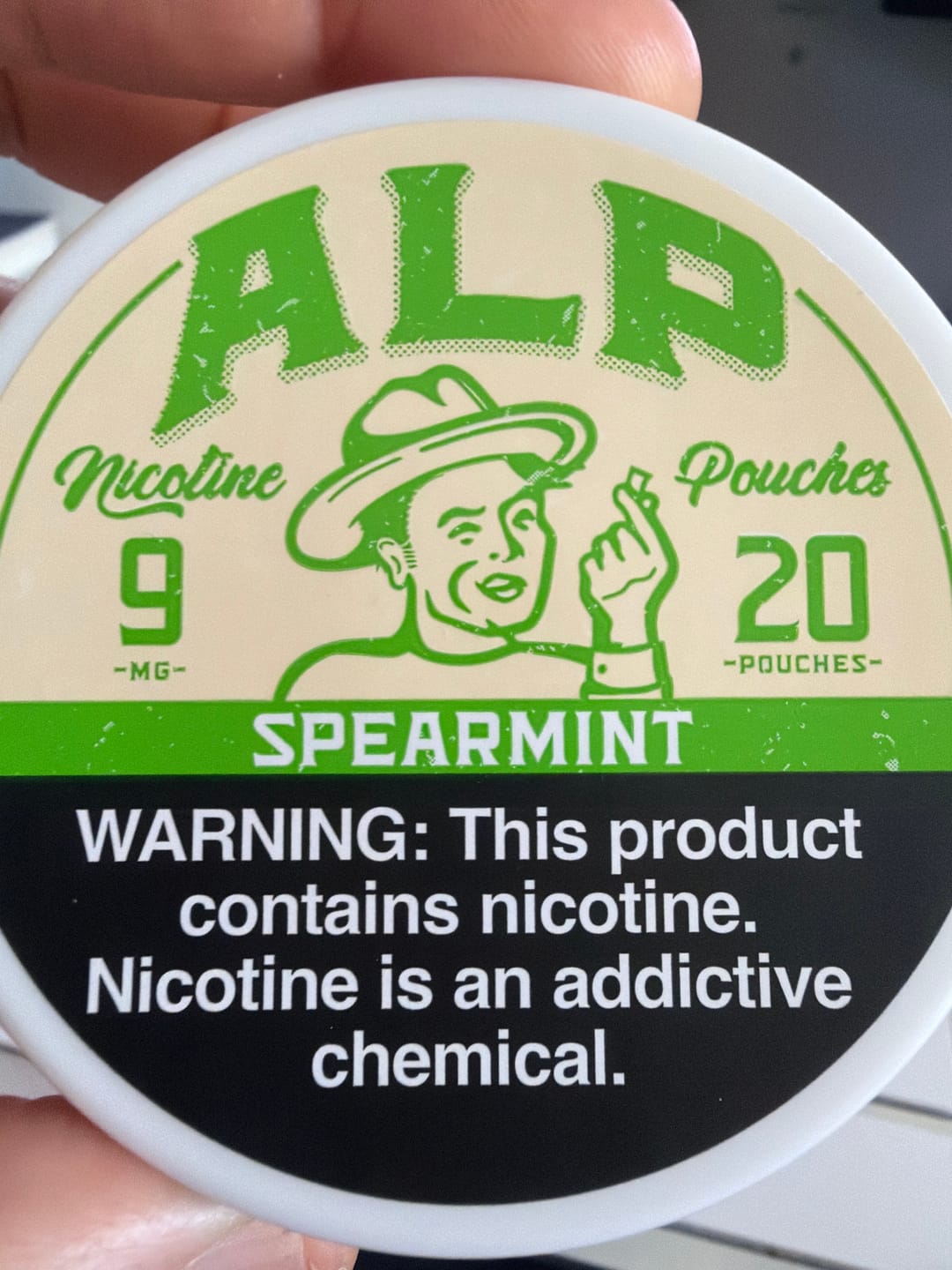 Customer photo review of Spearmint Nicotine Pouches